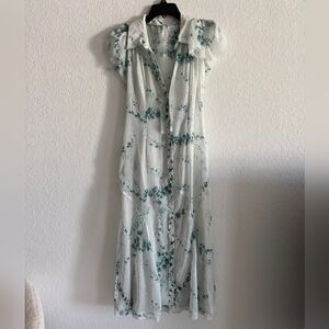 New Free People Cannaday Maxi Dress in the mint combo color